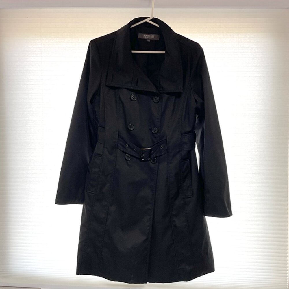 Kenneth Cole Reaction Black G-III Apparel Trench Coat | Womens L